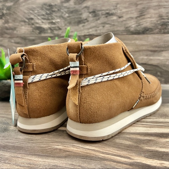 NIB Toms Rio Dark Amber Suede Water Resistant Moccasin Bootie Sneaker 8 38.5 - Picture 8 of 12
